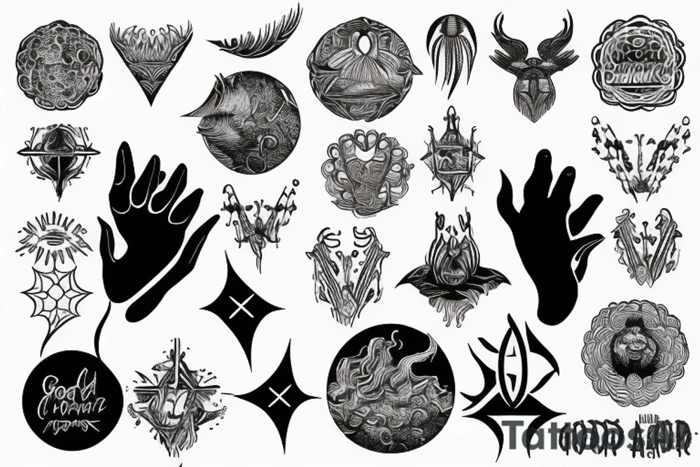 god above the earth tattoo idea