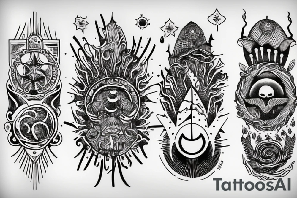 god above the earth tattoo idea