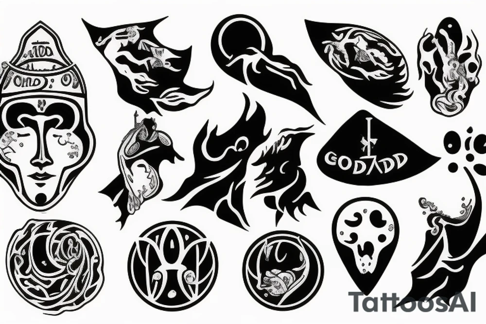 god above the earth tattoo idea