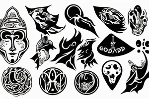 god above the earth tattoo idea