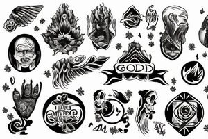 god above the earth tattoo idea