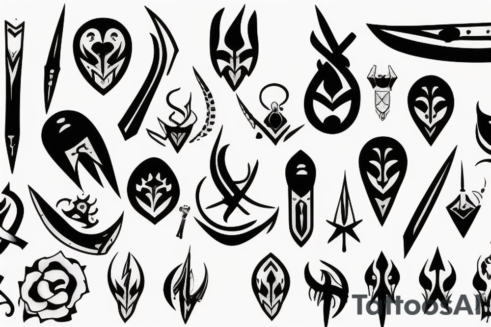 a small dagger tattoo idea