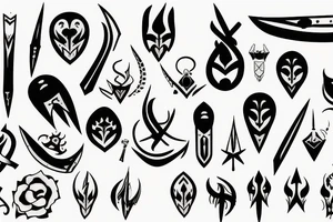 a small dagger tattoo idea