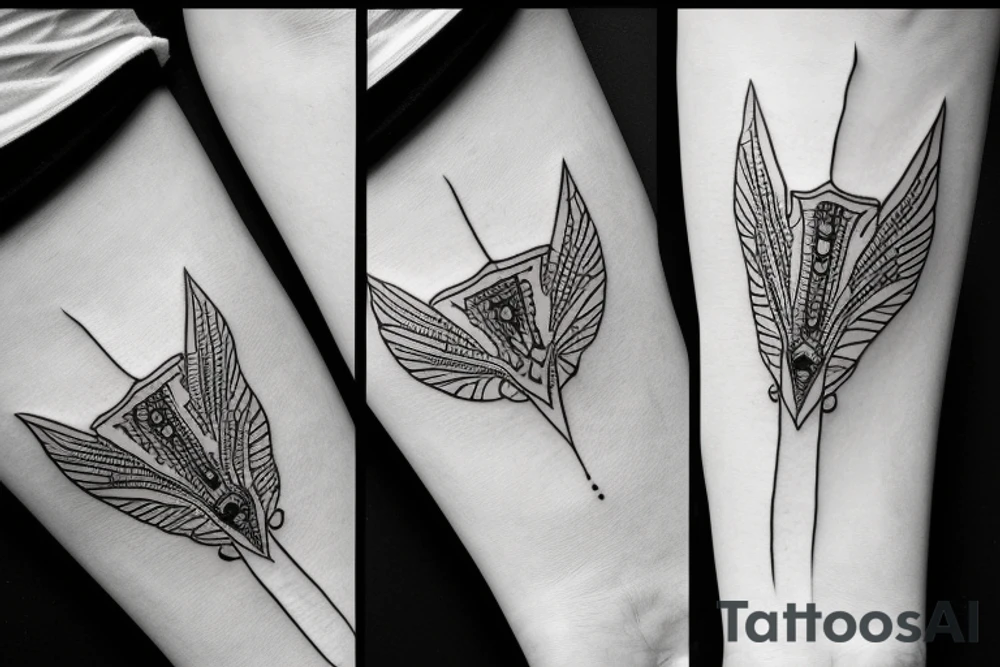 a small dagger tattoo idea
