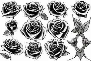A black rose in a jar tattoo idea