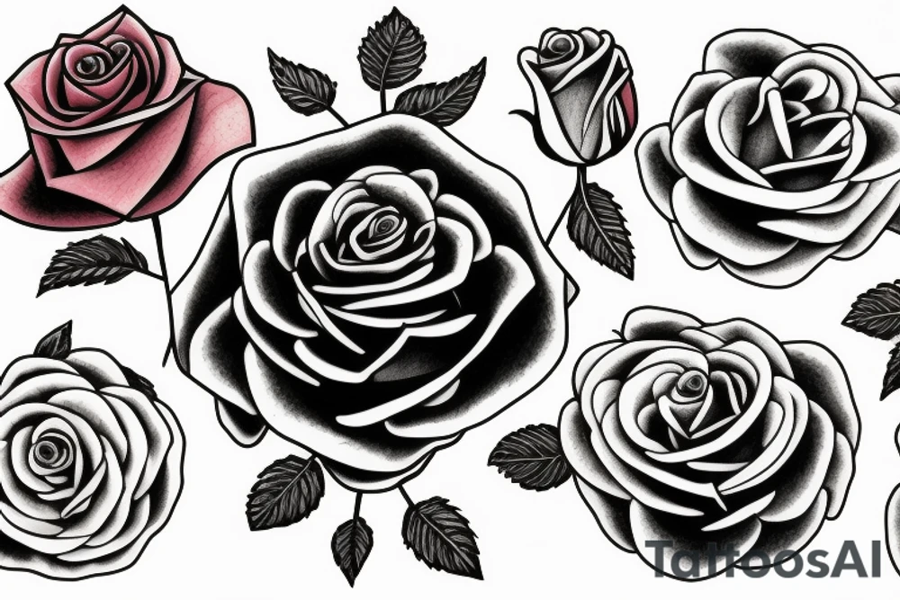 Rose in a vase tattoo idea