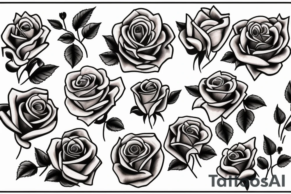 Rose in a vase tattoo idea