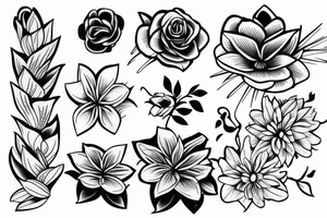 Flower in a vase tattoo idea