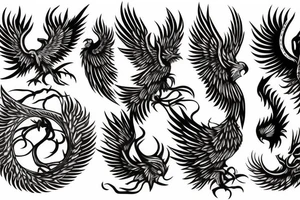 Phoenix rising from the ashes tattoo idea
