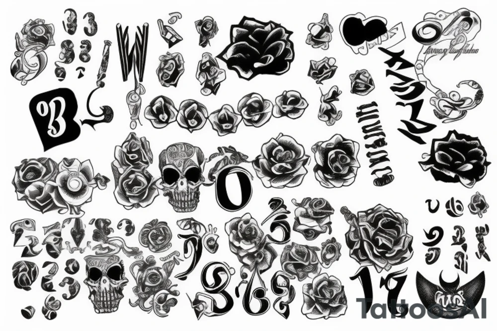 Number 7 and number 32 combined tattoo idea
