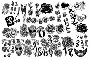 Number 7 and number 32 combined tattoo idea