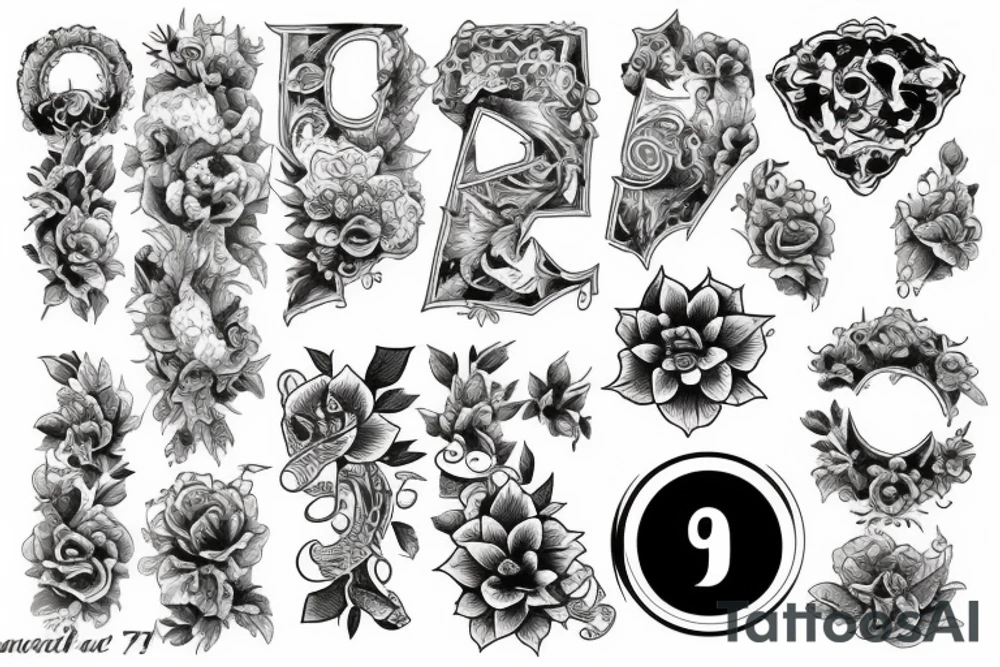 Number 7 and number 32 combined tattoo idea