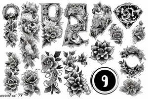 Number 7 and number 32 combined tattoo idea