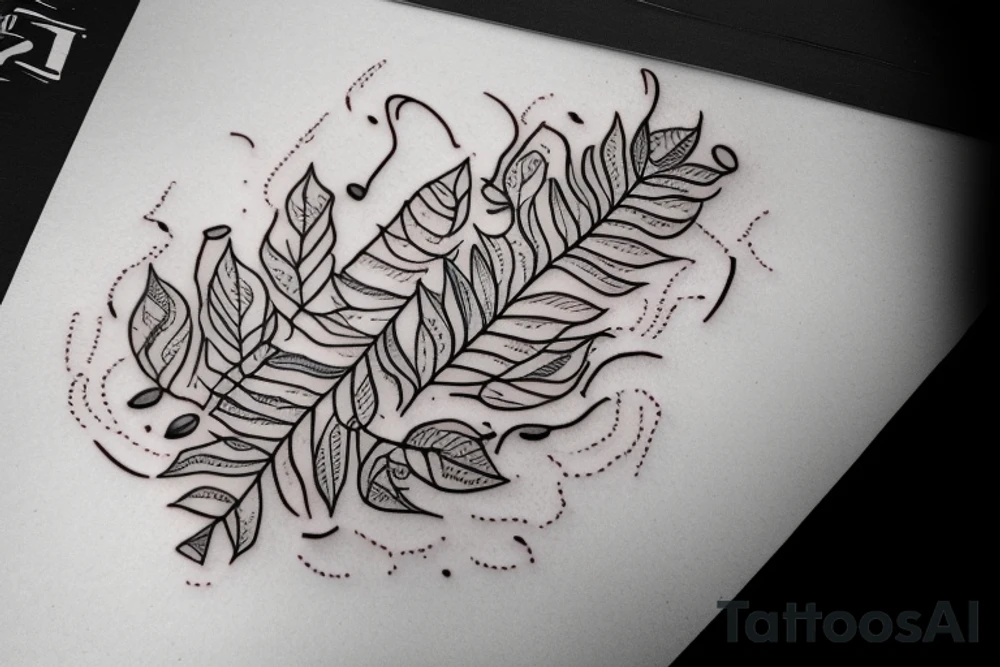 Small Branch of coffee tattoo idea