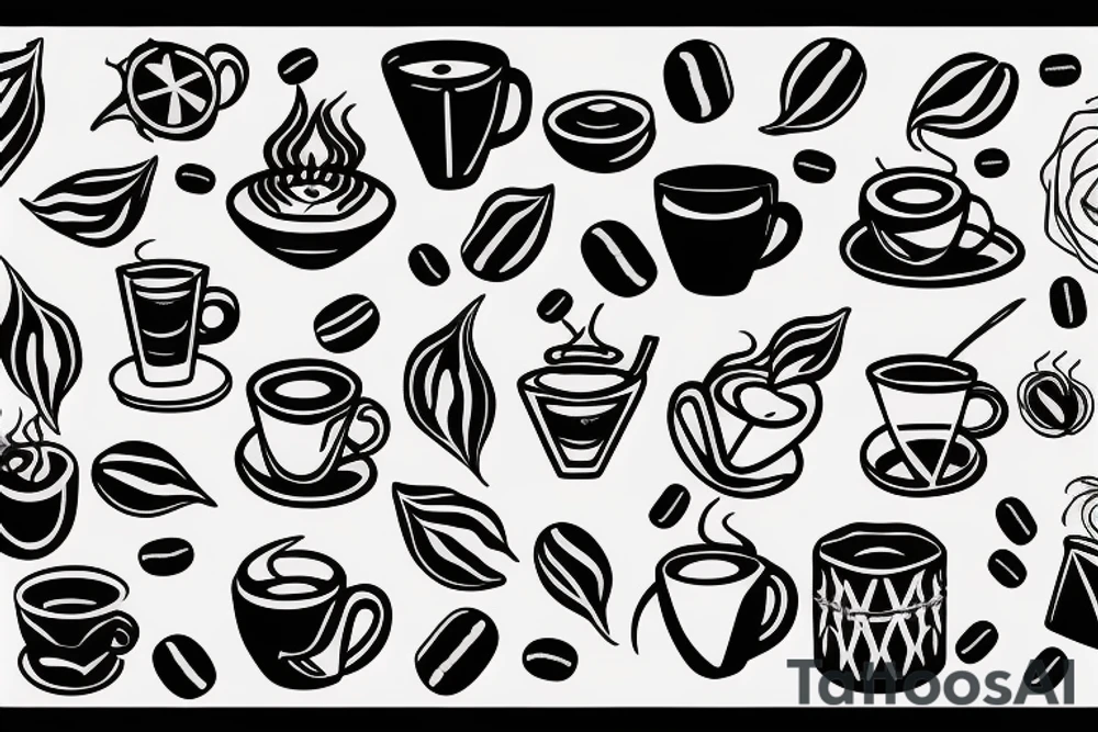 Small Branch of coffee tattoo idea