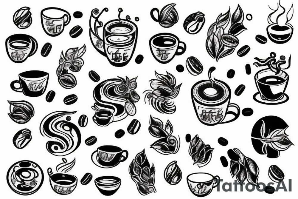 Small Branch of coffee tattoo idea