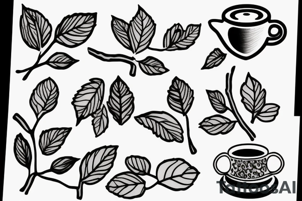 Small Branch of coffee tattoo idea