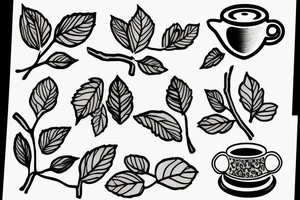 Small Branch of coffee tattoo idea