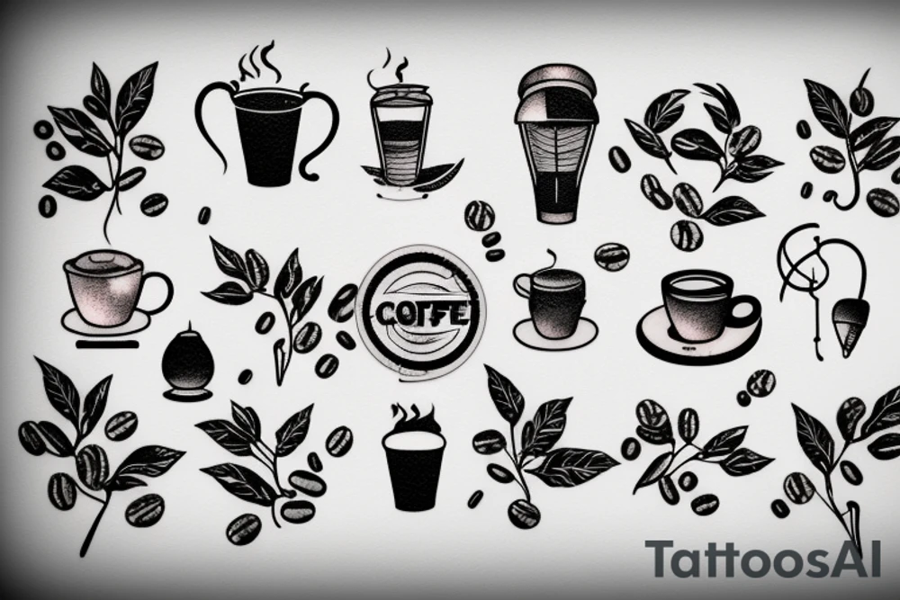 Small Branch of coffee tattoo idea