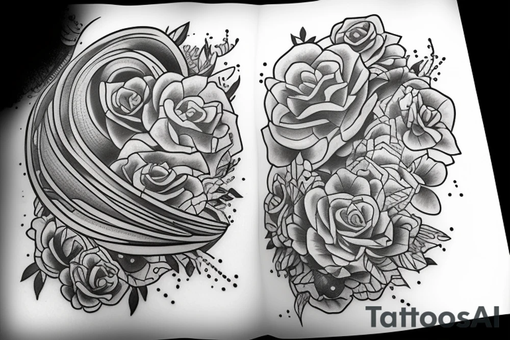 a sexy girl coming out of a book tattoo idea
