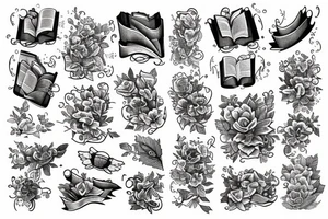 little tattos of a book tattoo idea