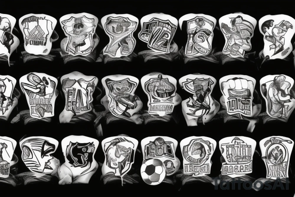 Football history work tattoo idea