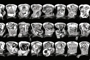 Football history work tattoo idea