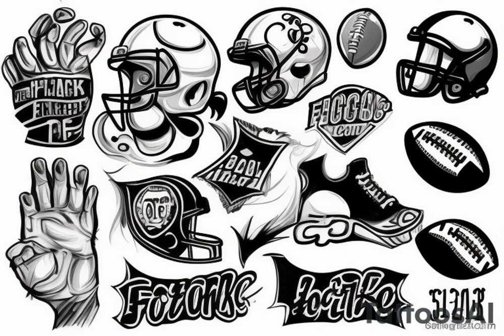 Football history work tattoo idea