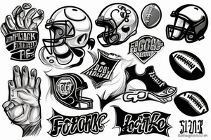 Football history work tattoo idea
