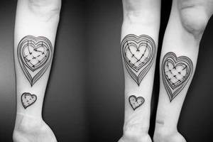 tattoo of a heart full of stitches tattoo idea