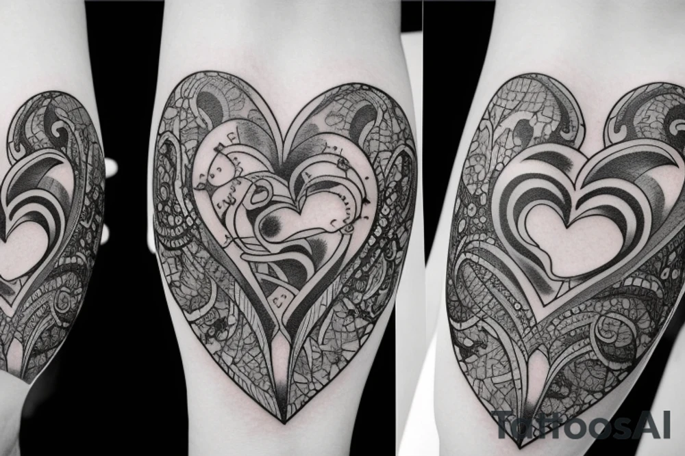 tattoo of a heart full of stitches tattoo idea