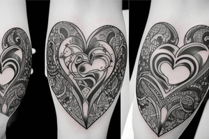 tattoo of a heart full of stitches tattoo idea