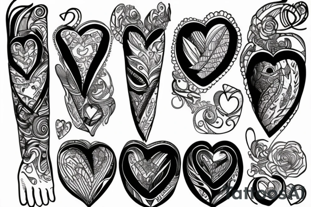 tattoo of a heart full of stitches tattoo idea