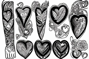 tattoo of a heart full of stitches tattoo idea