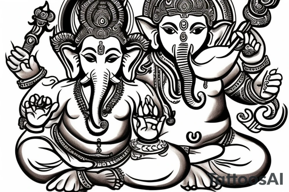 arm tattoo
ganesha
mahadev
lord vishnu
krishna tattoo idea