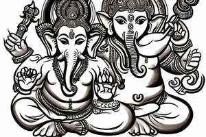 arm tattoo
ganesha
mahadev
lord vishnu
krishna tattoo idea