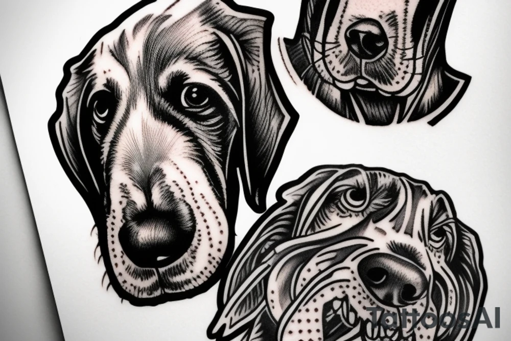 Devil Basset Hound tattoo idea