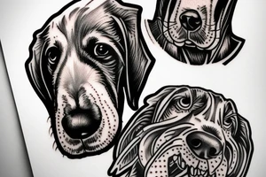Devil Basset Hound tattoo idea