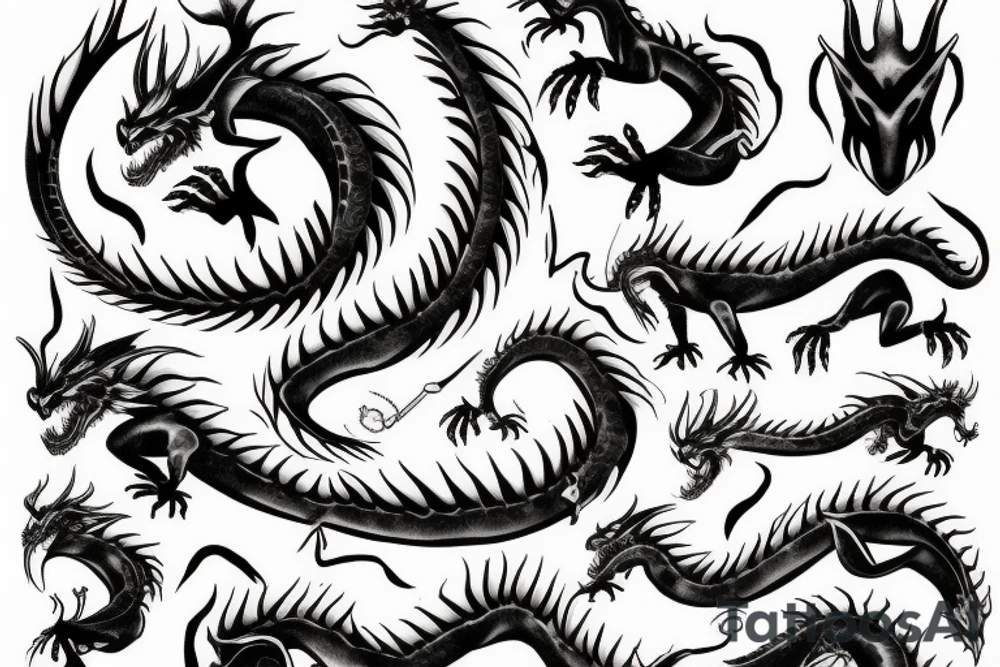 dragon devil tattoo idea