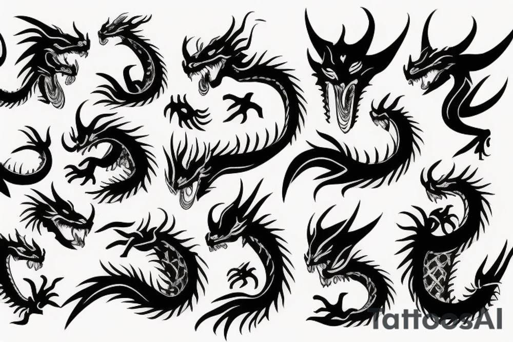 dragon devil tattoo idea