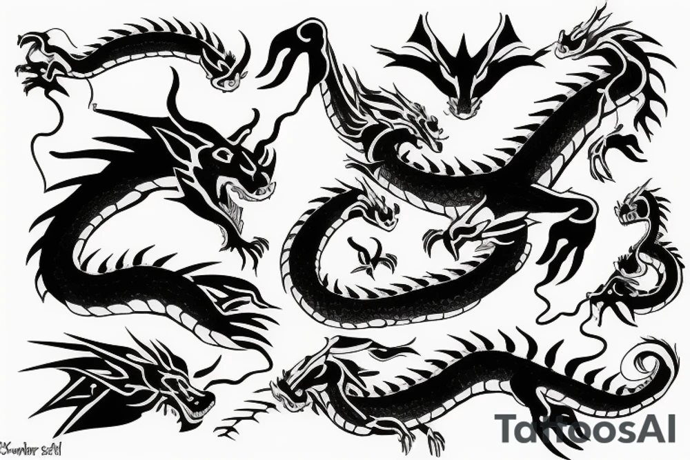 dragon smoking tattoo idea