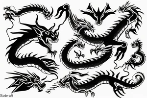dragon smoking tattoo idea
