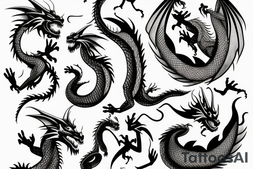 dragon smoking tattoo idea