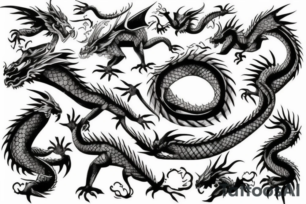 dragon smoking tattoo idea