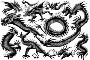 dragon smoking tattoo idea