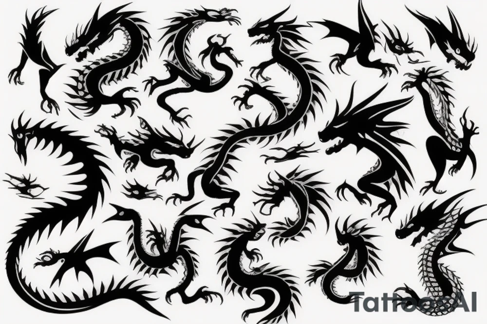dragon smoking tattoo idea