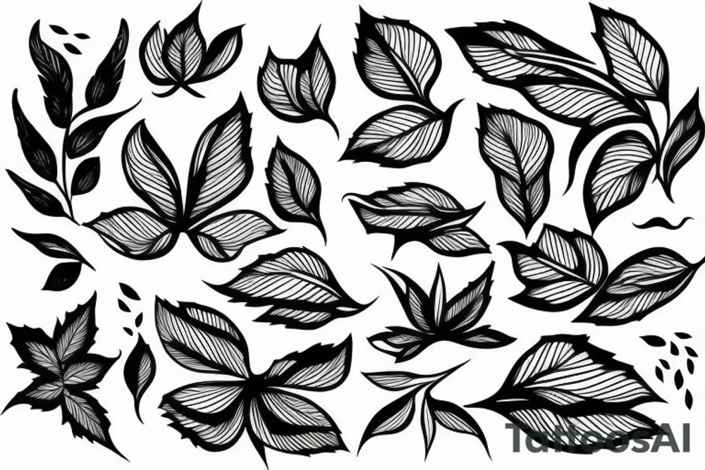 Line work that is nature based tattoo idea