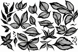 Line work that is nature based tattoo idea