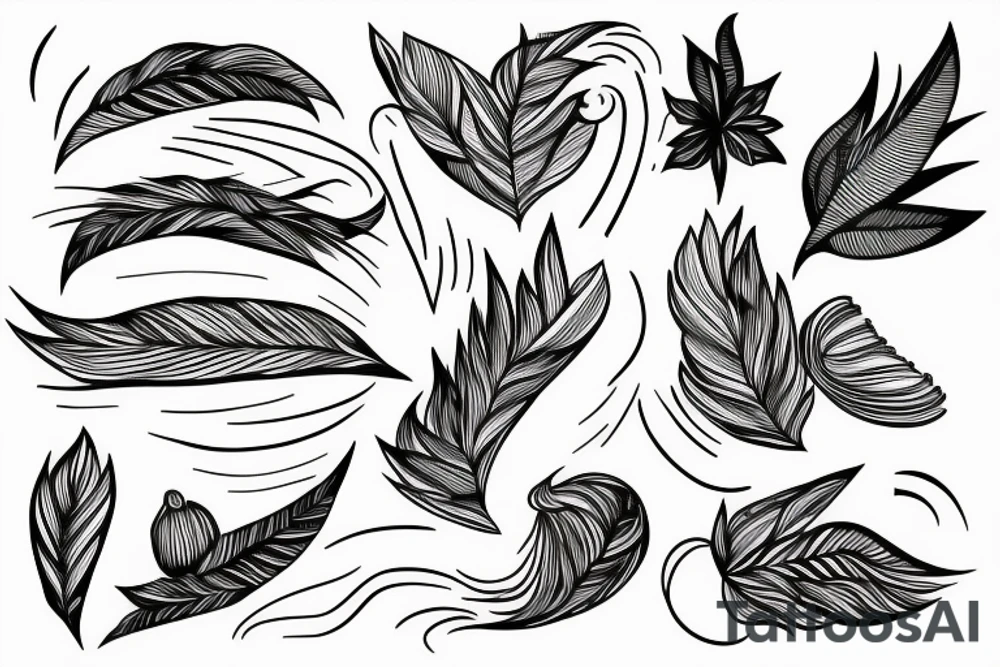 Line work that is nature based tattoo idea