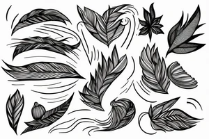 Line work that is nature based tattoo idea